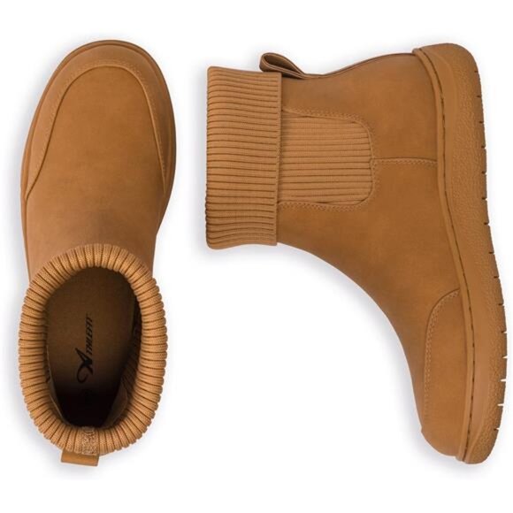 Women's Chelsea Ankle Boots Slip On Short Elastic Sock Boots - Picture 2 of 6